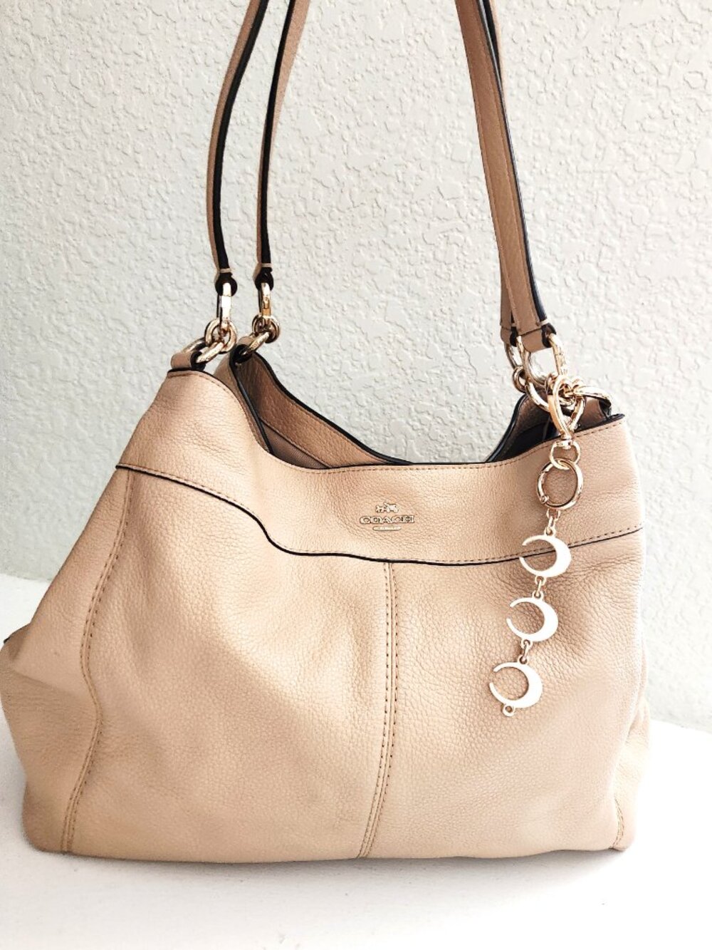 Euc Coach Lexy Tan Leather Shoulder Bag Purse